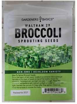 Gardeners Basics Recalls Waltham 29 Broccoli Sprouting Seeds Due to Possible Salmonella Contamination