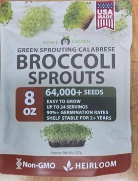 EAK Distribution LLC Recalls HOME GROWN Green Sprouting Calabrese Broccoli Seeds, 8 oz, Heirloom Because of Possible Health Risk