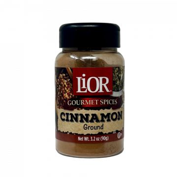 Galil Importing Corp: Lior brand Cinnamon Ground Seasoning; 90g transparent plastic container; UPC 794711005484.